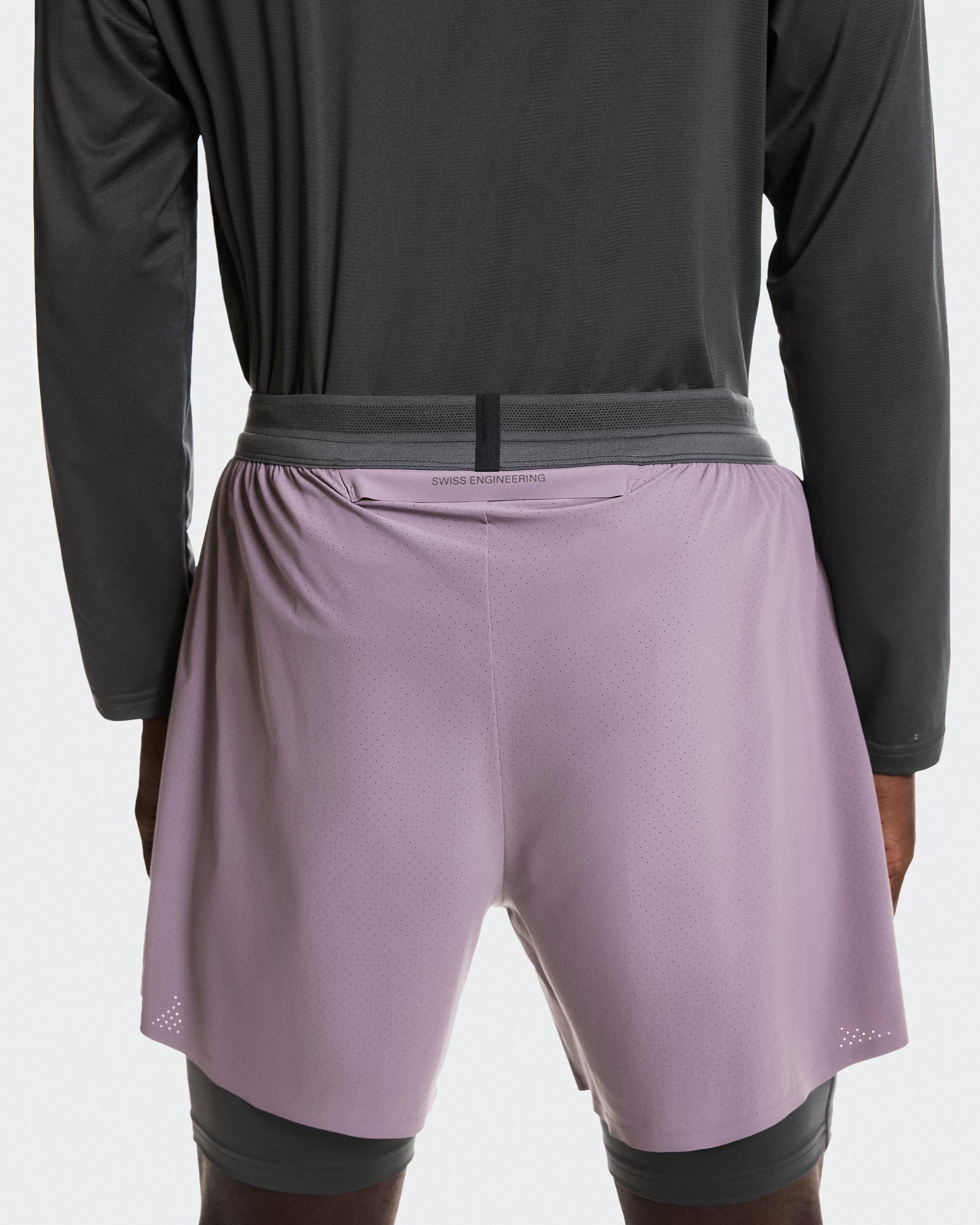 Мужские шорты 5" Performance 2/1 Shorts, ежевичный с графитовым — фото 5