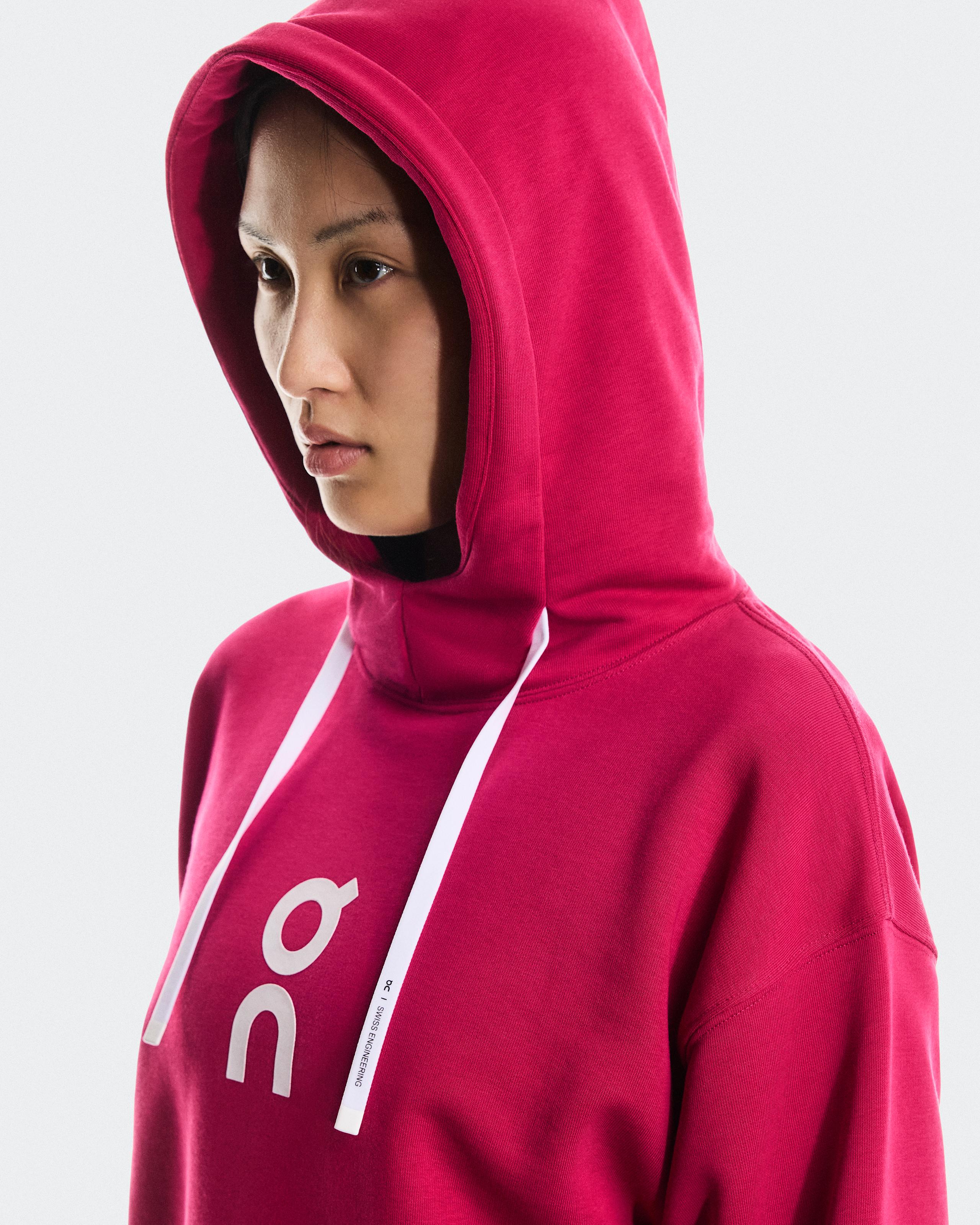 Женская толстовка On Club Hoodie, ярко-коралловая — фото 5