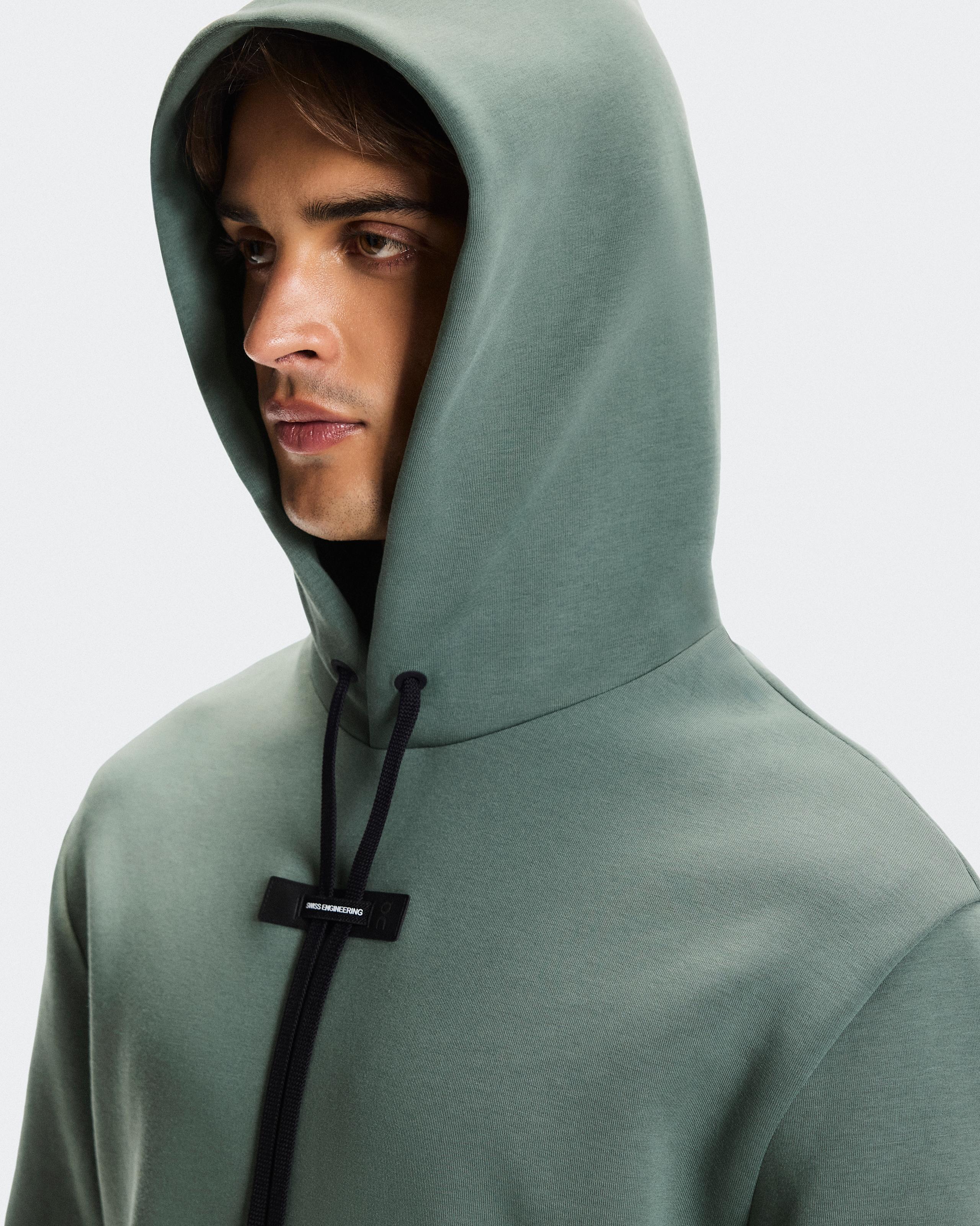 Мужское худи On Focus Tech Hoodie, Olive — фото 4