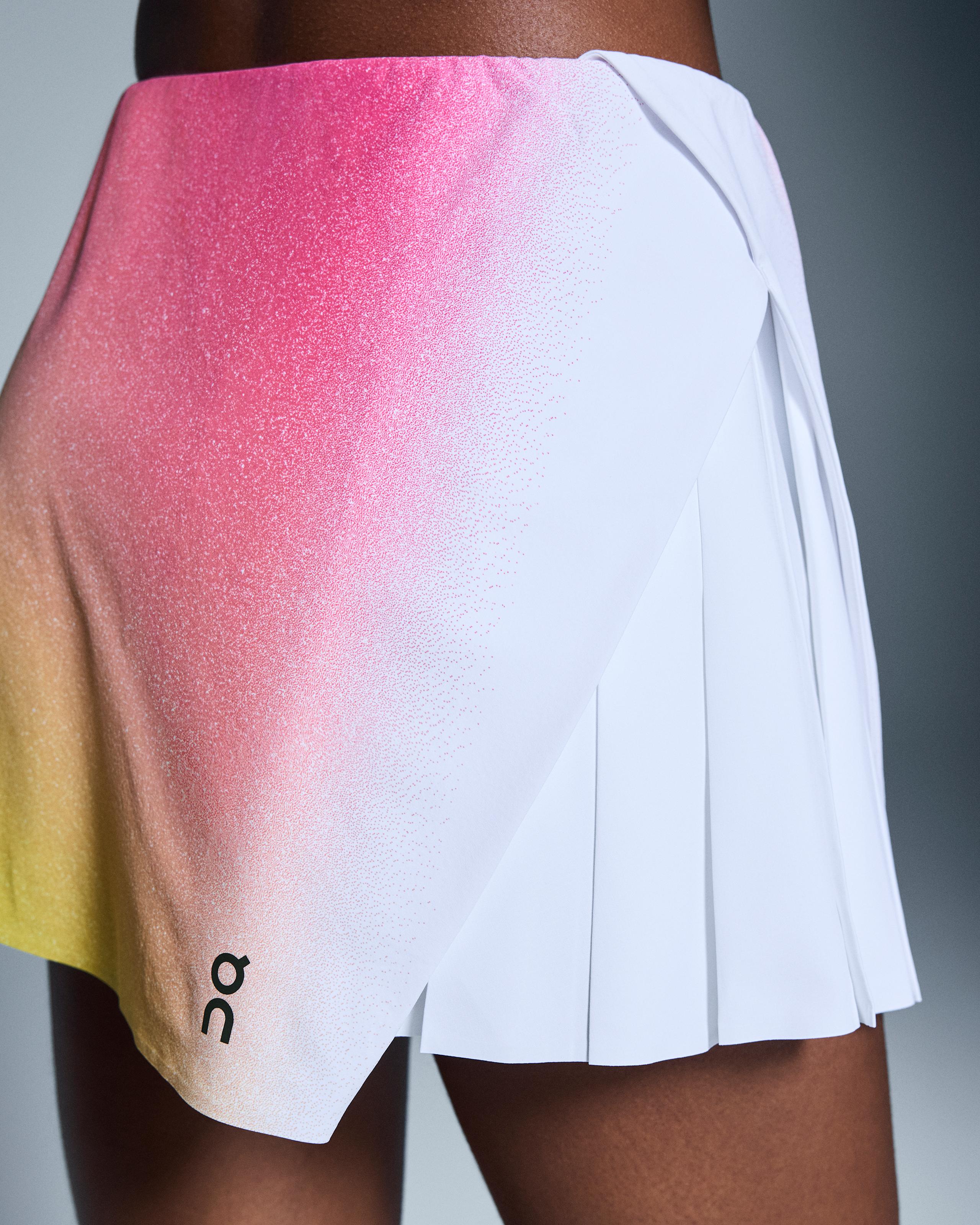 Женская юбка On Court Skirt Side Pleat, White / Lime — фото 5