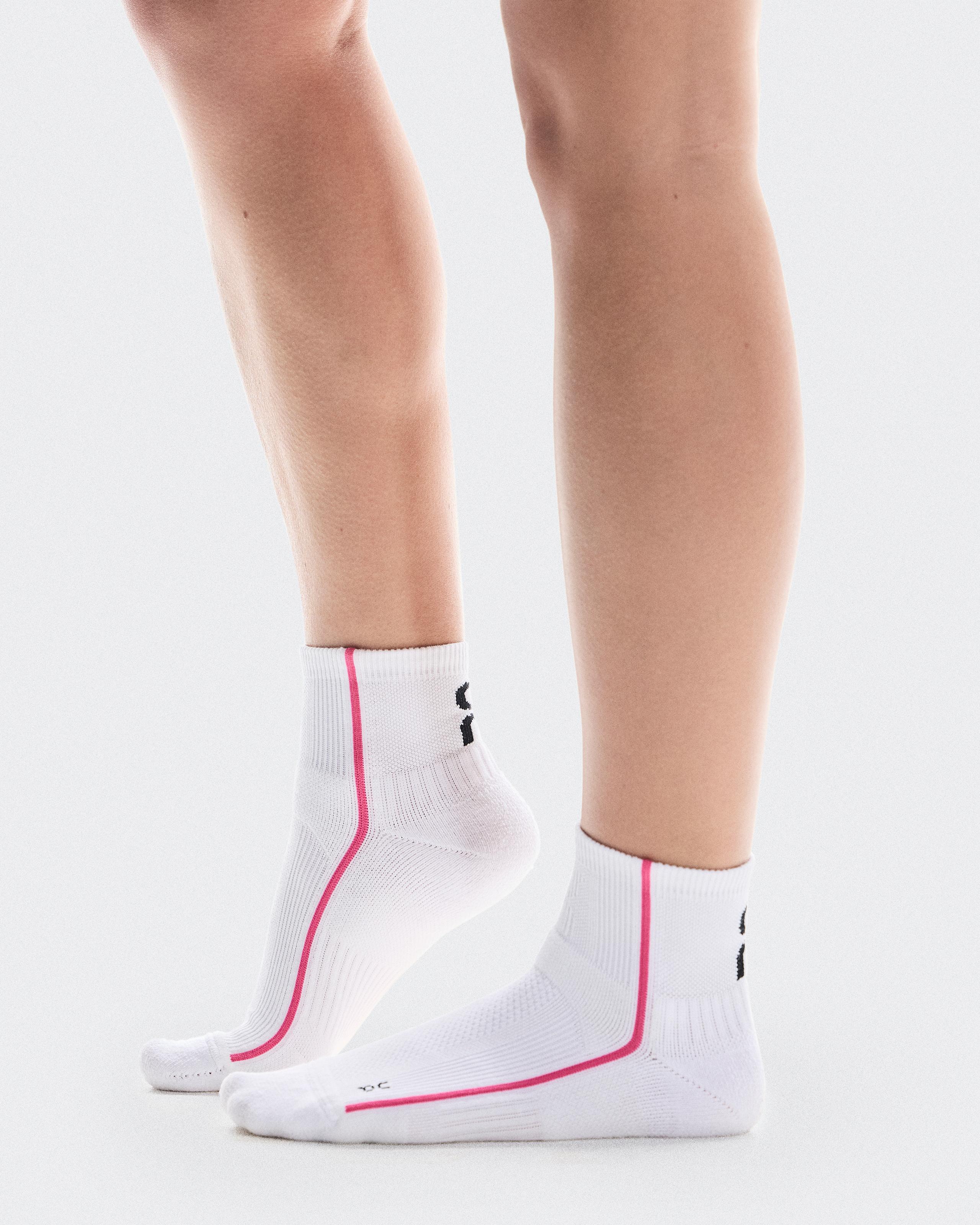 Носки On Court Sock Mid, White / Pink — фото 2