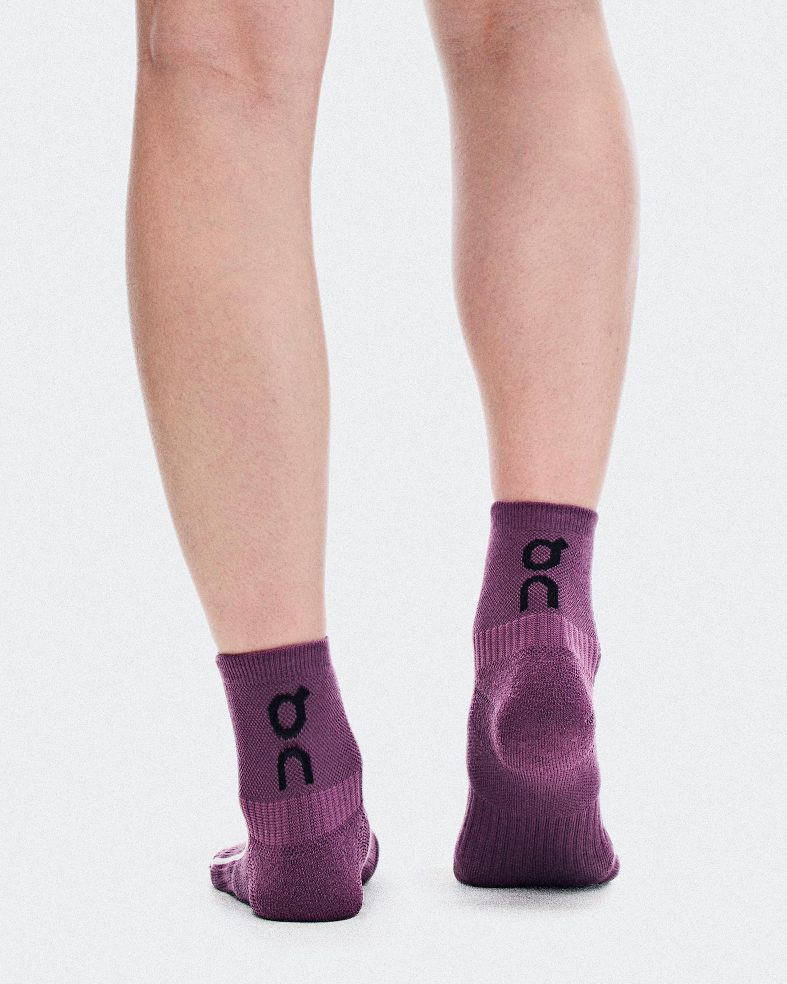 Теннисные носки On Court Sock Mid, Cassis / White — фото 3