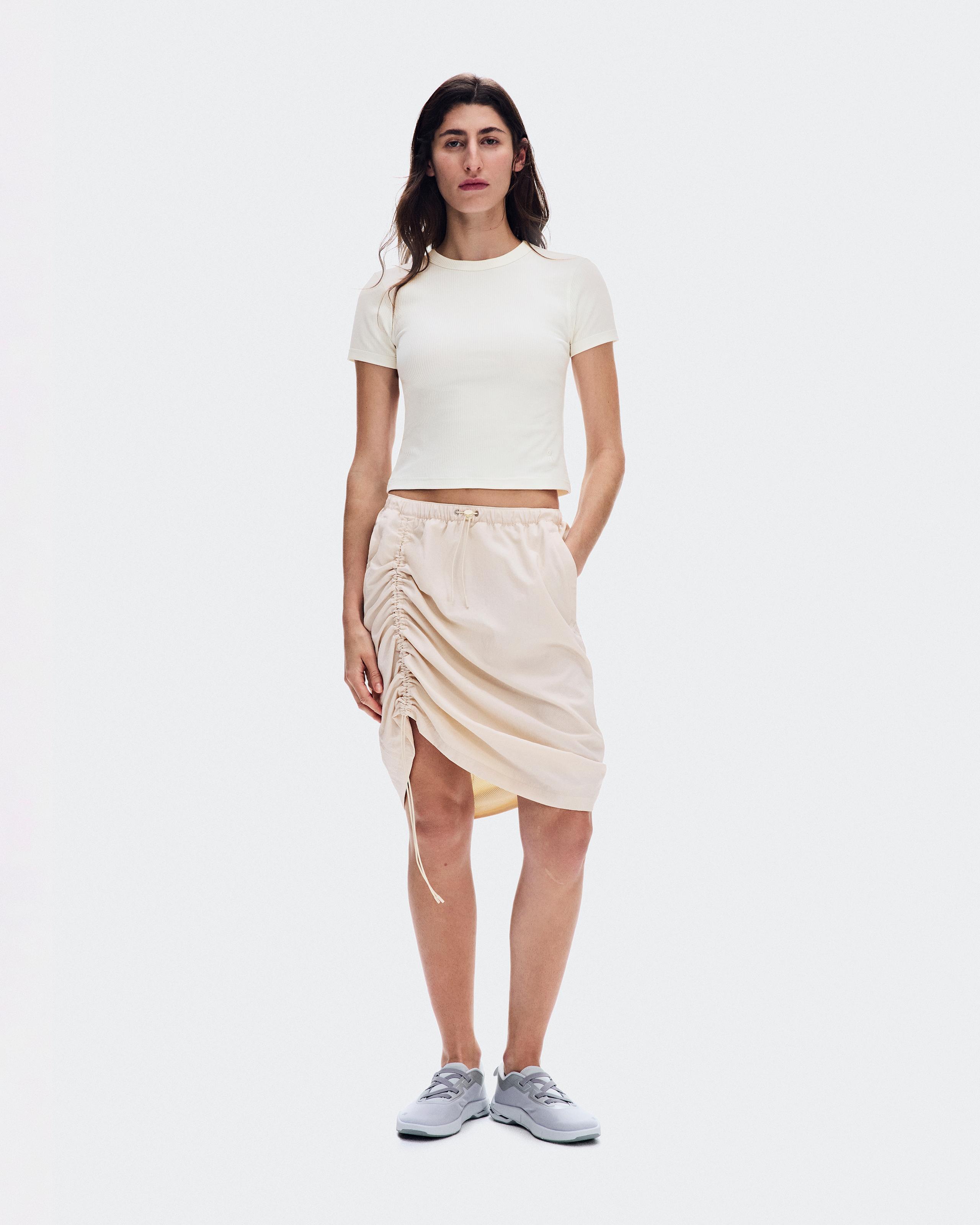 All-Day Ribbed T-Shirt Ivory