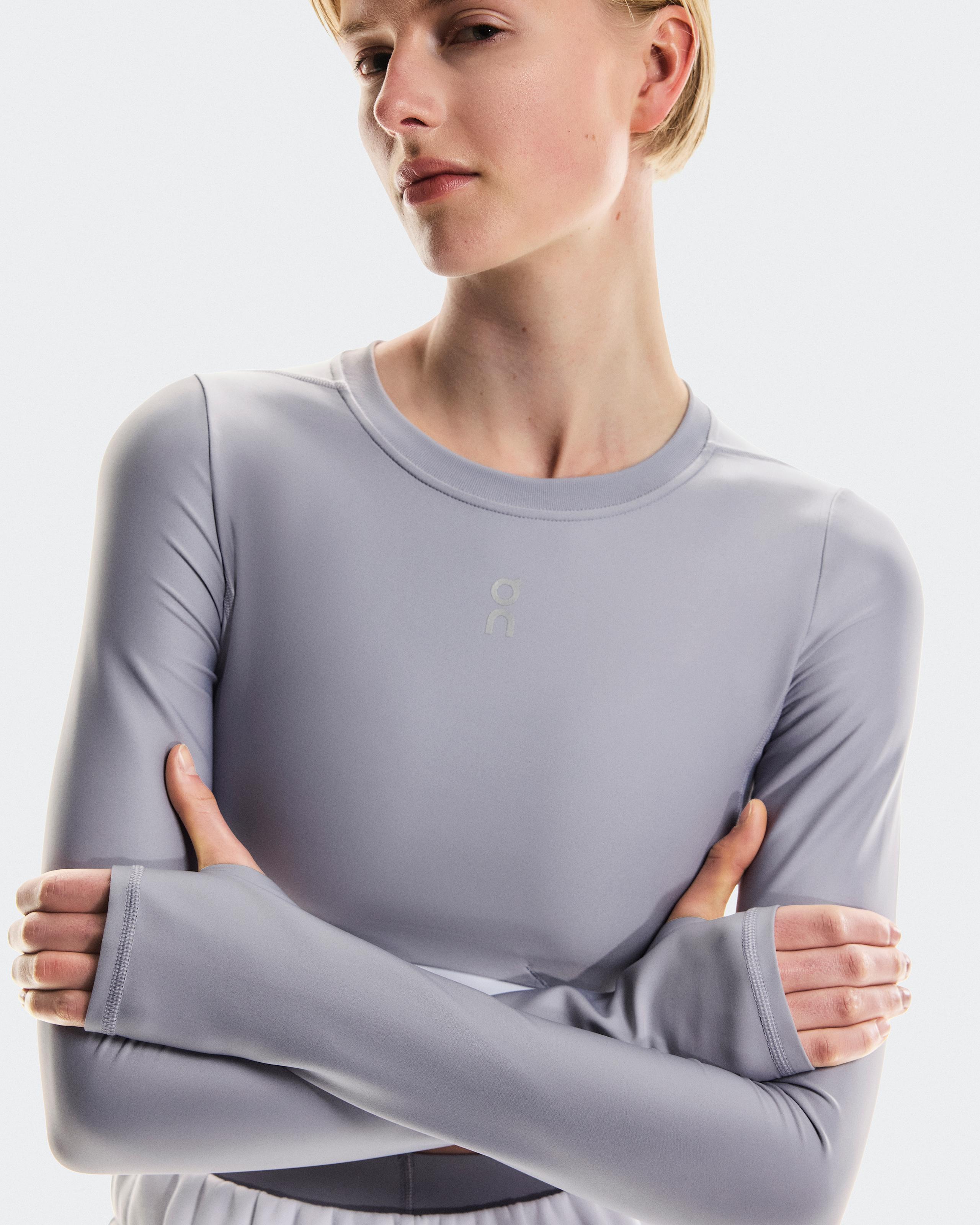 Женский лонгслив On Train Long Sleeve Crop, Lilac — фото 4