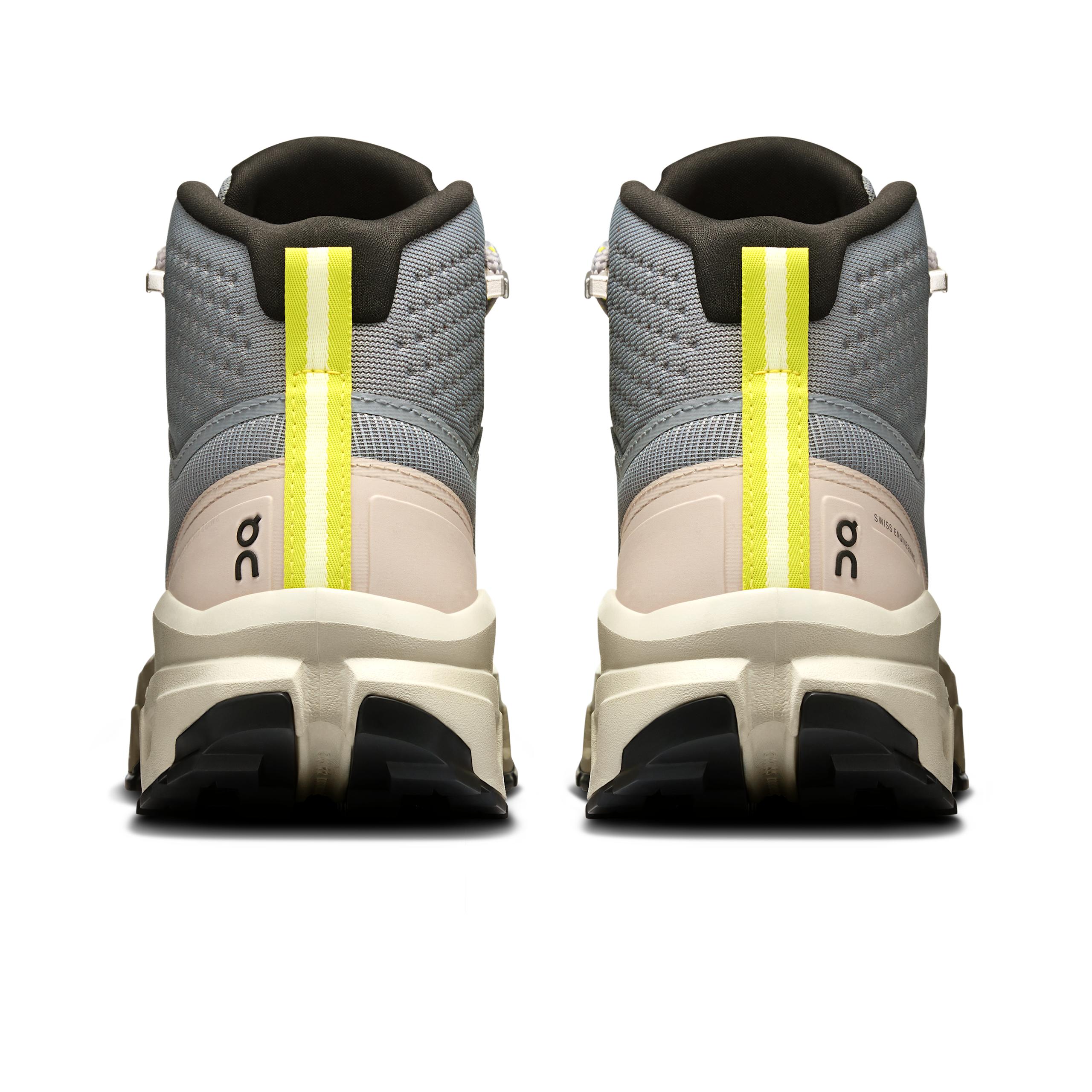 Кроссовки On Cloudrock Mid Waterproof женские, серо-стальные с ледяным — фото 5