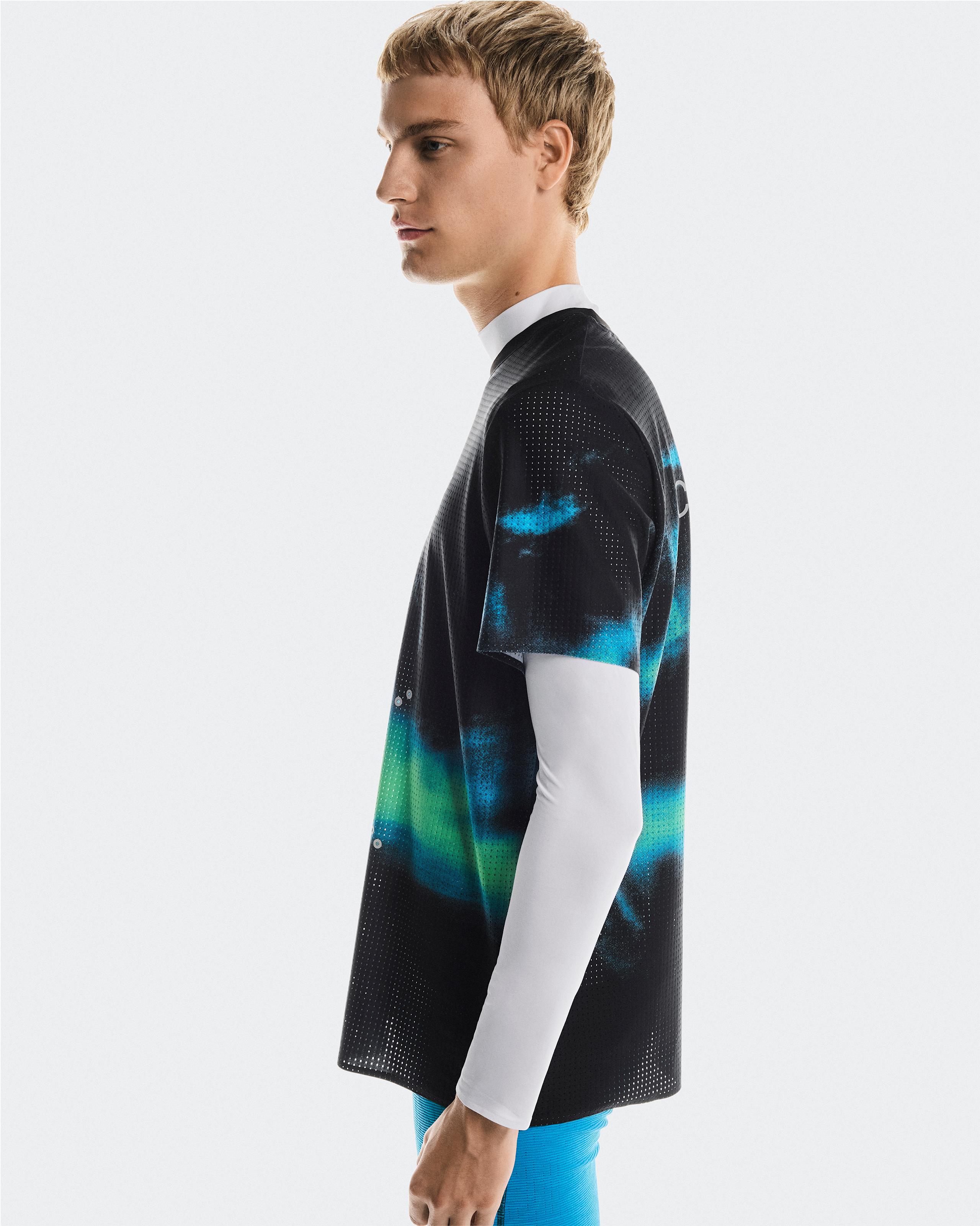 Мужская беговая футболка On Pace Mesh-T, Black / Horizon — фото 4