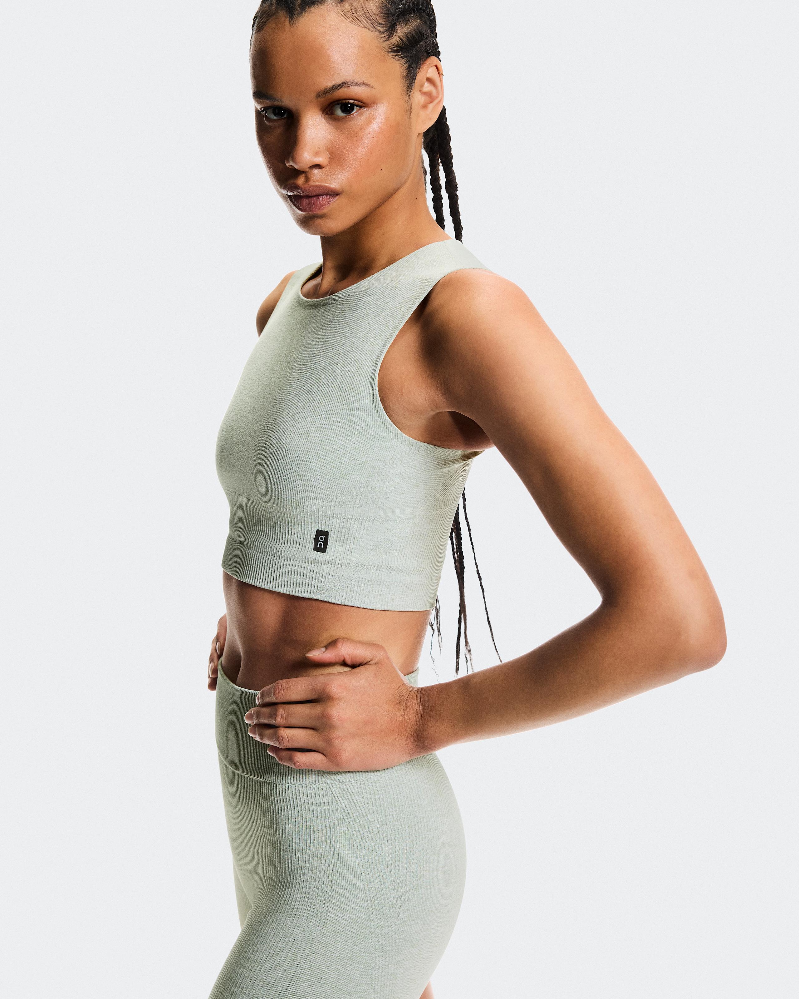 Женский топ On Studio Knit Crop, Mineral Heather — фото 3