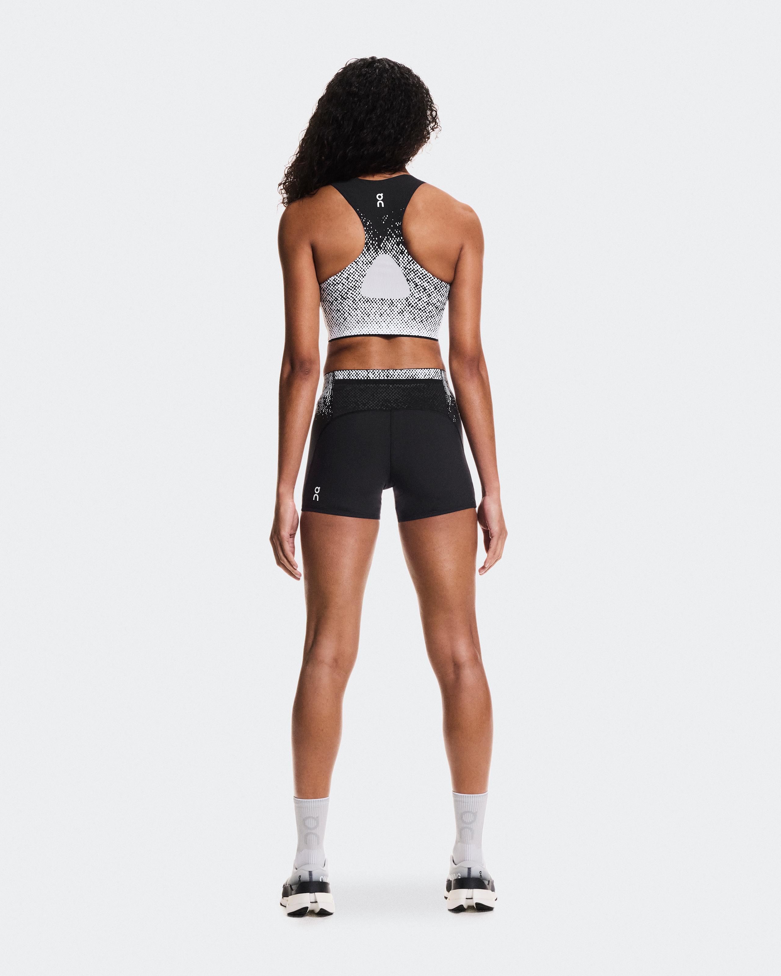 Женские шорты-тайтсы On Zero Short Tights, Black / White — фото 2