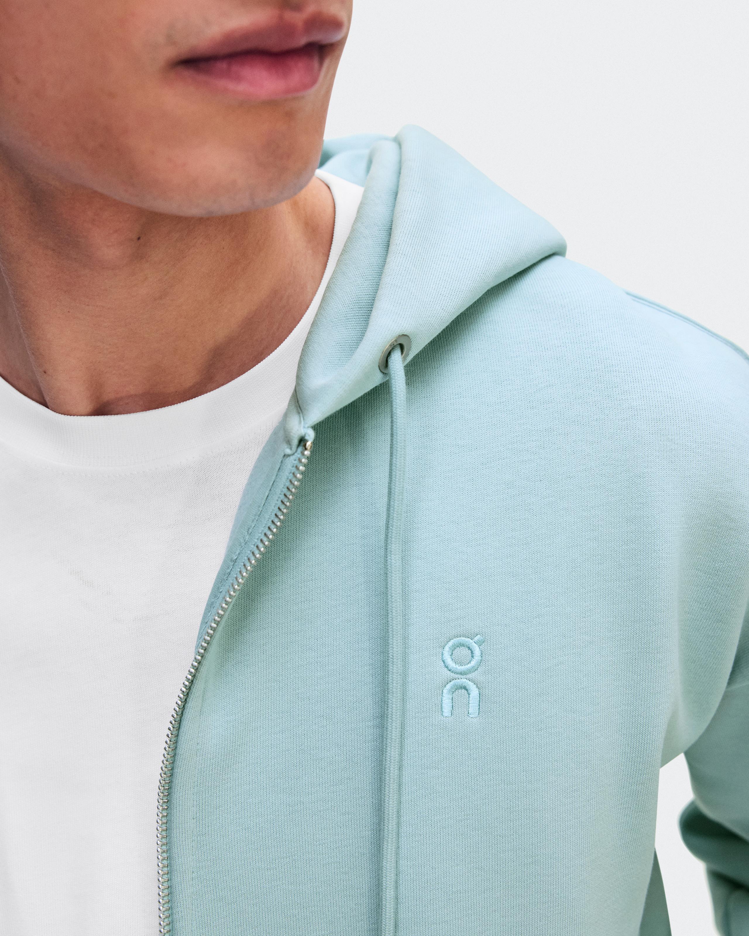 Мужская толстовка On Club Collective Full Zip Hoodie, зелёно-серый Brook — фото 4