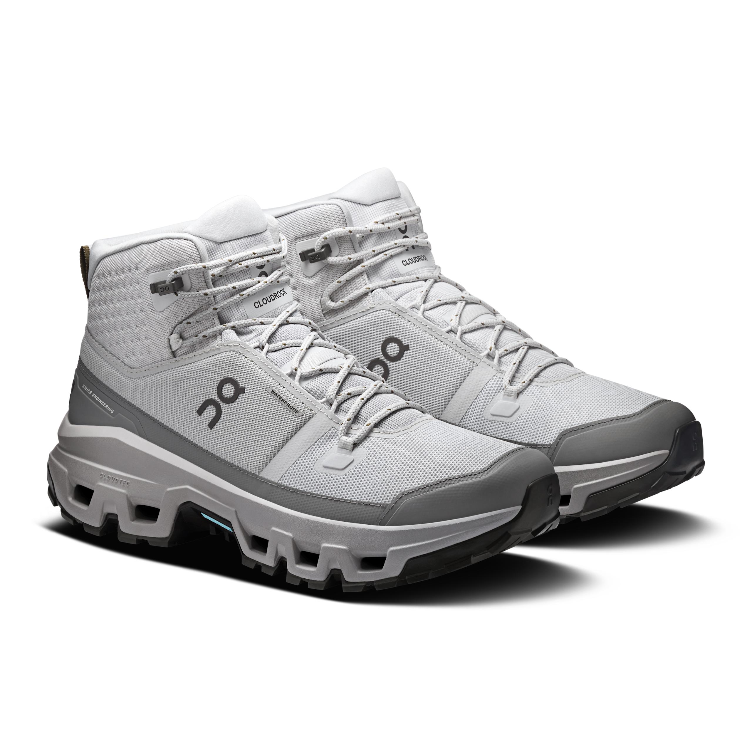 Кроссовки On Cloudrock Mid Waterproof мужские, бледно-голубые с серо-стальным — фото 6