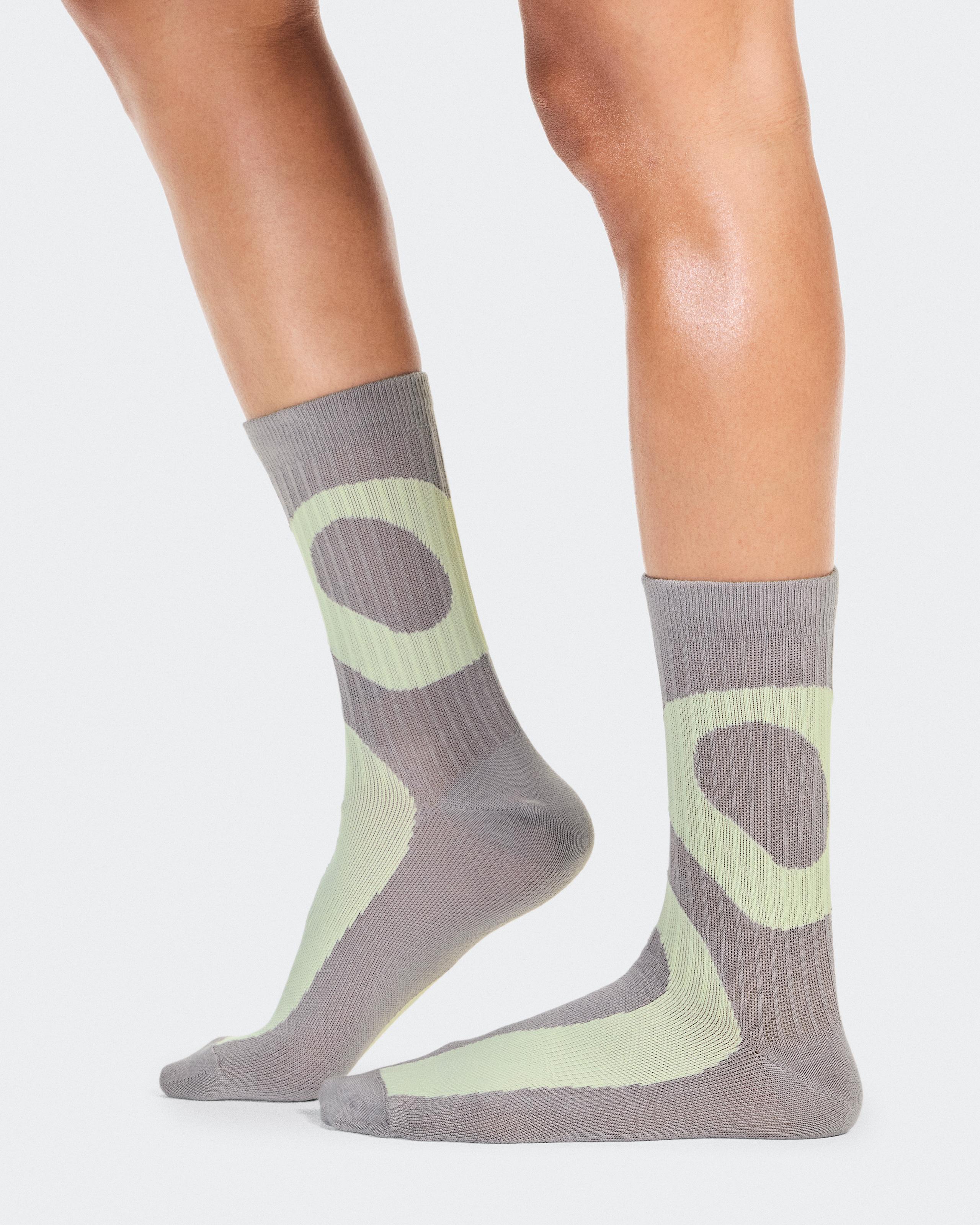 Носки Liquid Logo Sock High 2P, цинковый серый/льняной (2 пары) — фото 2