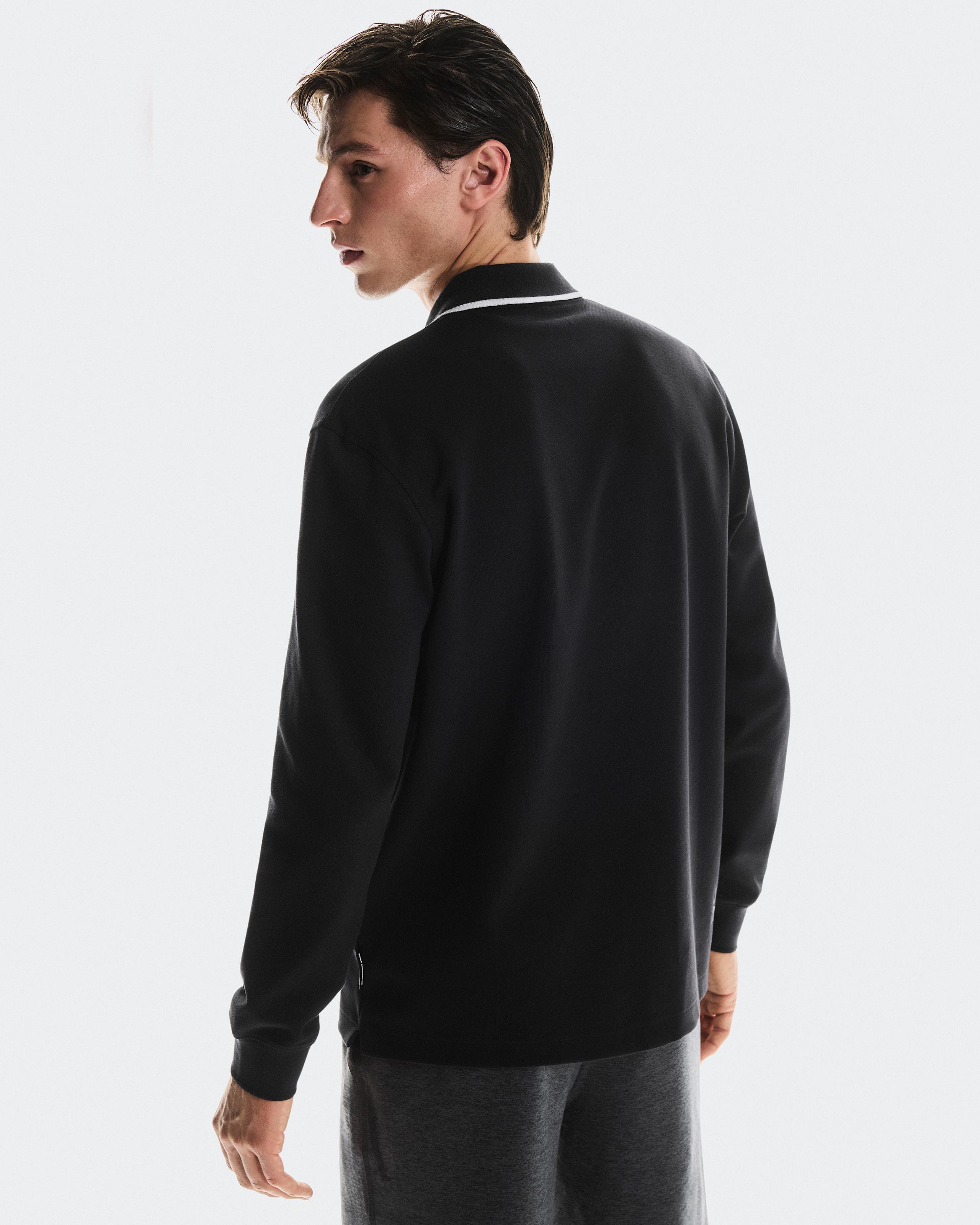 Мужское поло On Courtside Long-T Polo, Black — фото 5