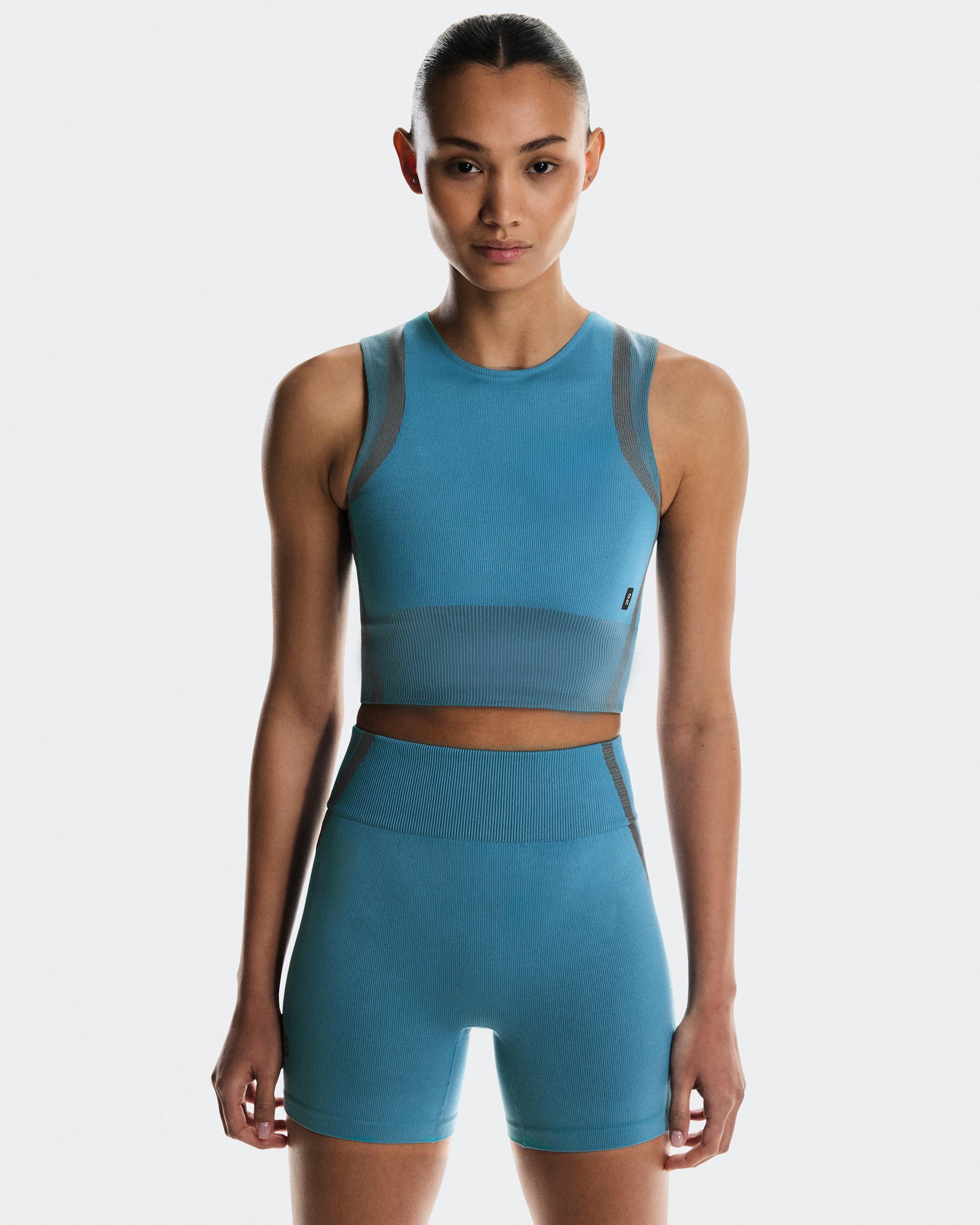 Женский топ On Studio Knit Crop, Niagara / Rock — фото 4