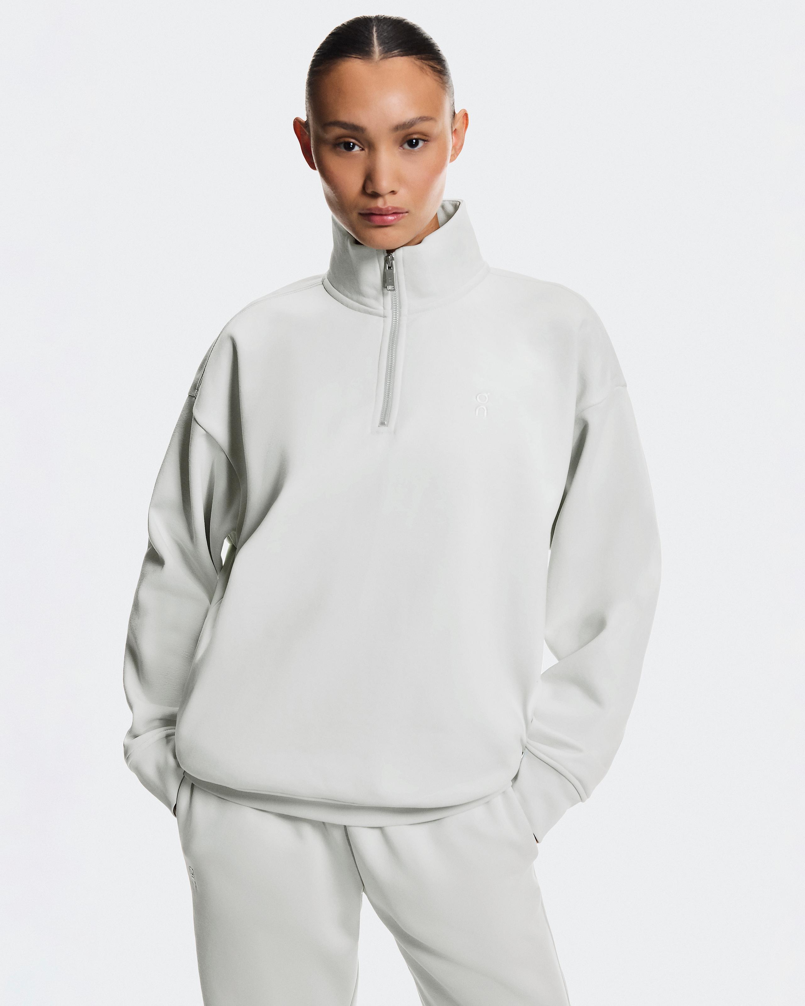Женская олимпийка On Club Collective 1/4 Zip, бледно-голубая — фото 3