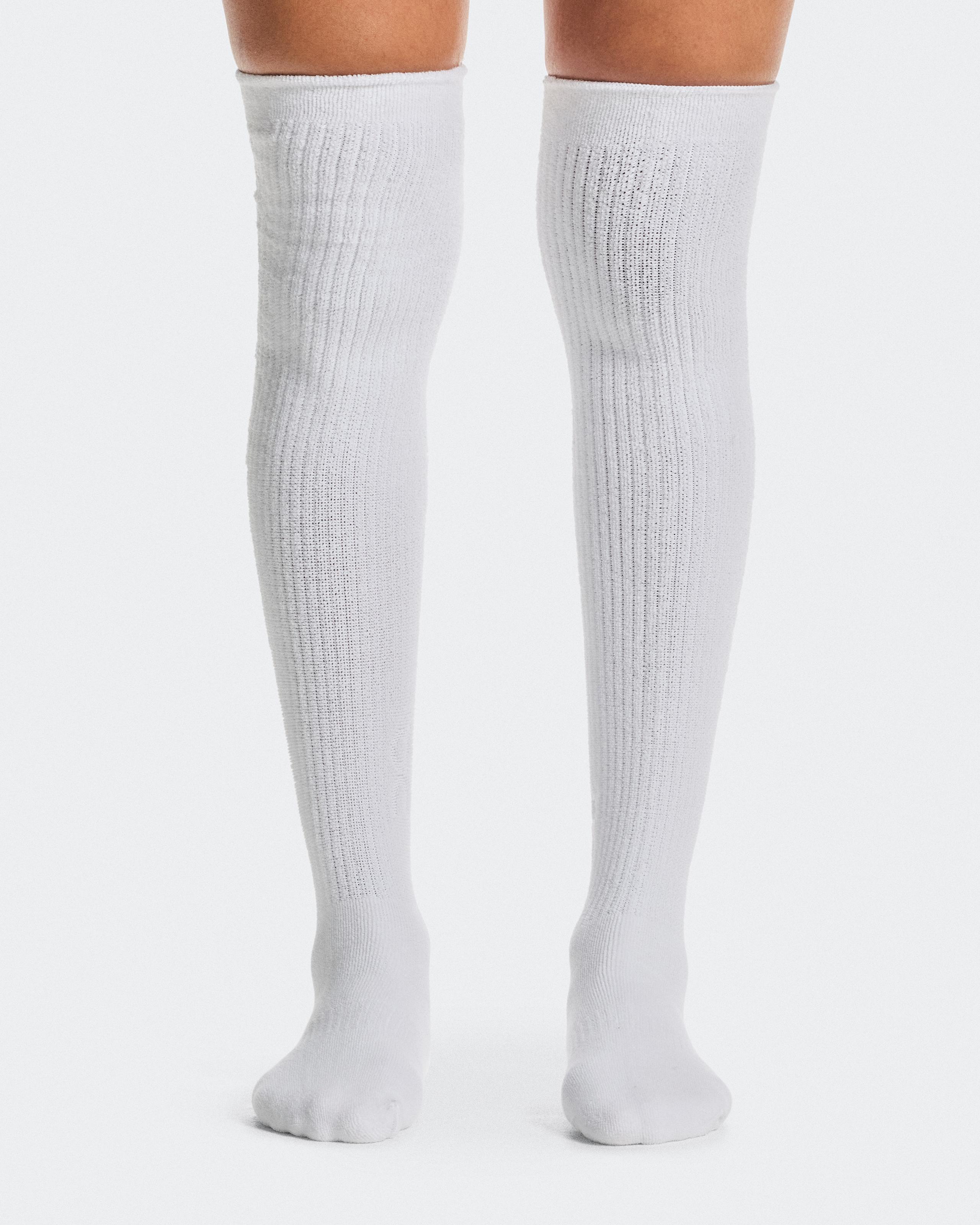 Terry Sock Knee High White