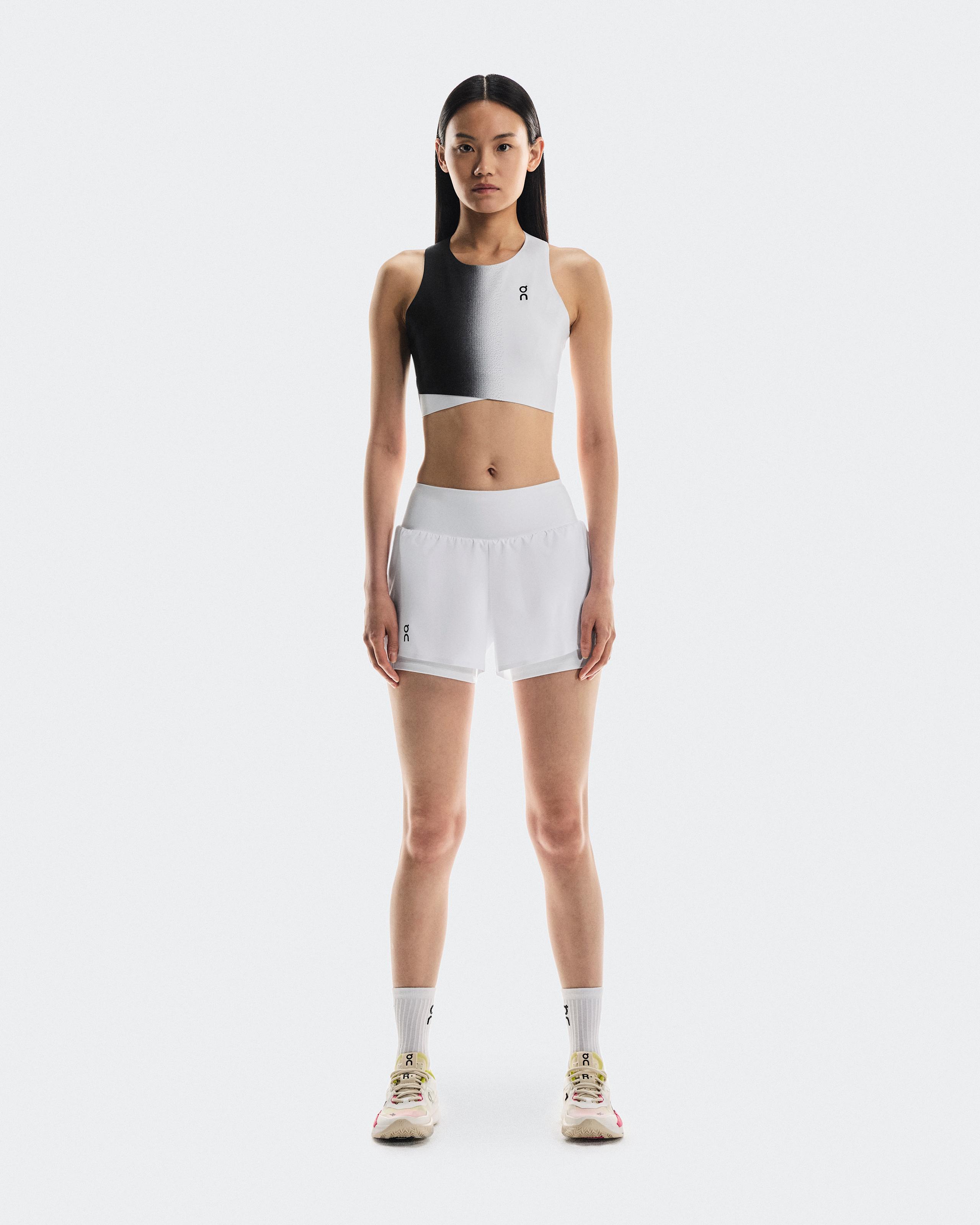 Court Crop Top Black | White