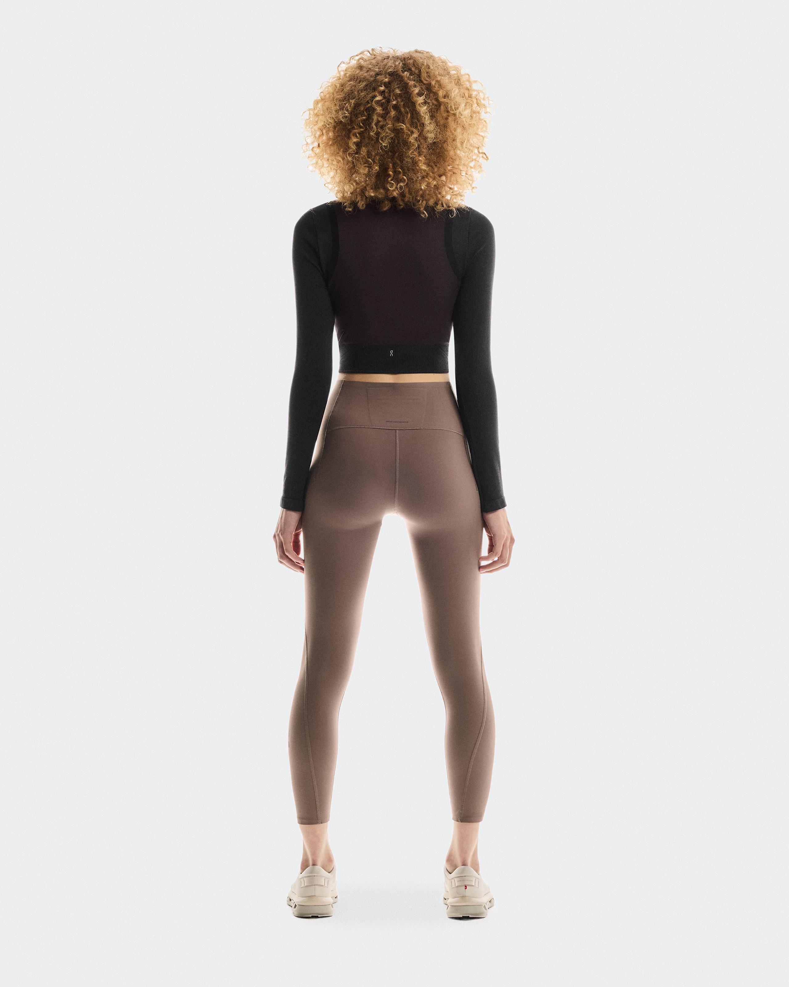 Женский топ с длинным рукавом On Studio Knit Long-T Crop, Pebble / Black — фото 2
