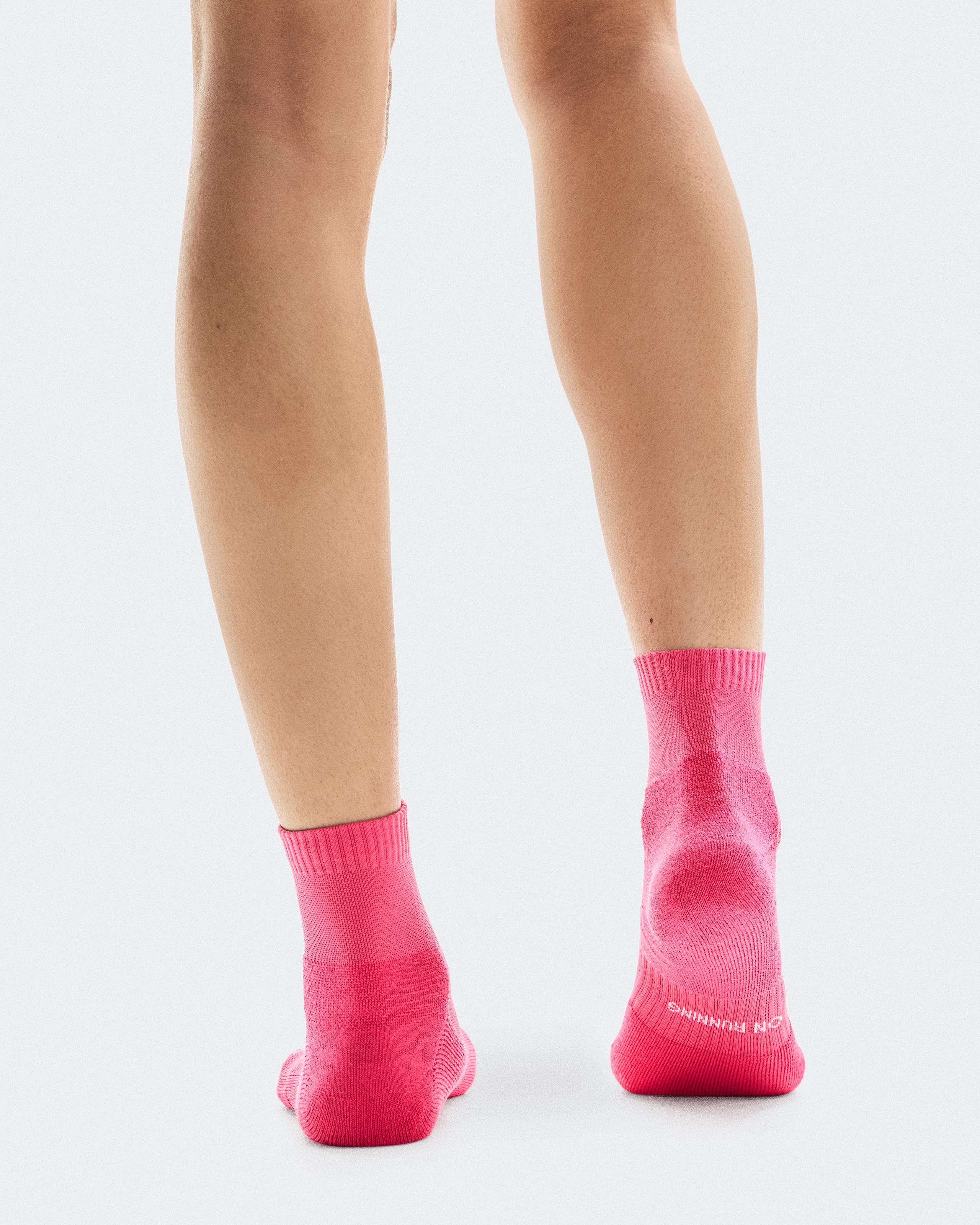 Носки Core Run Sock Mid 2P, огненно-оранжевый/розовый — фото 3