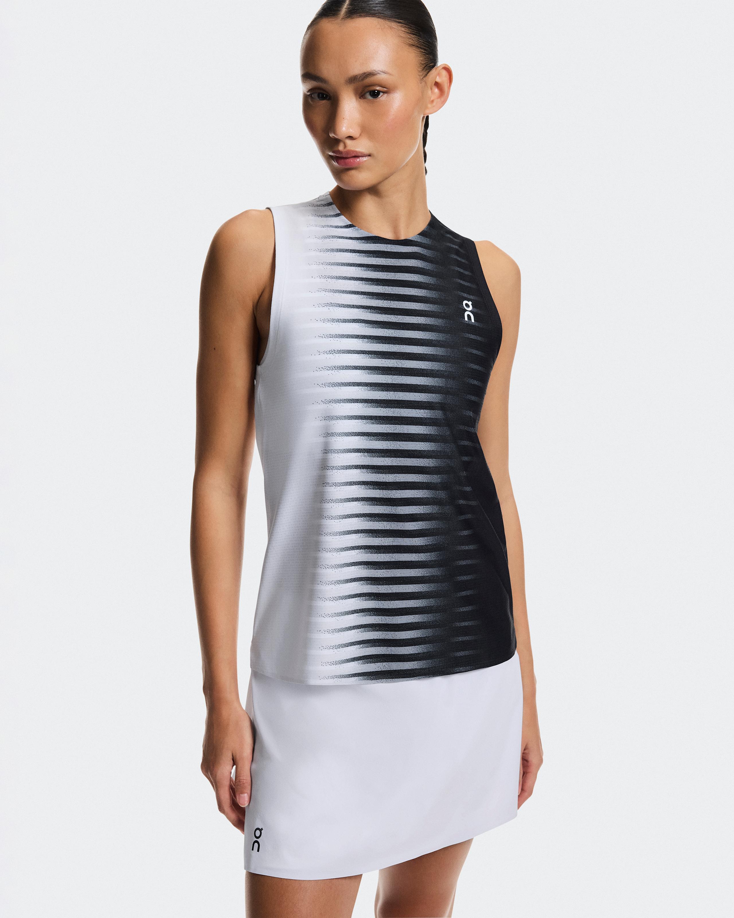 Женская майка On Court Tank Edge, Black / White — фото 3