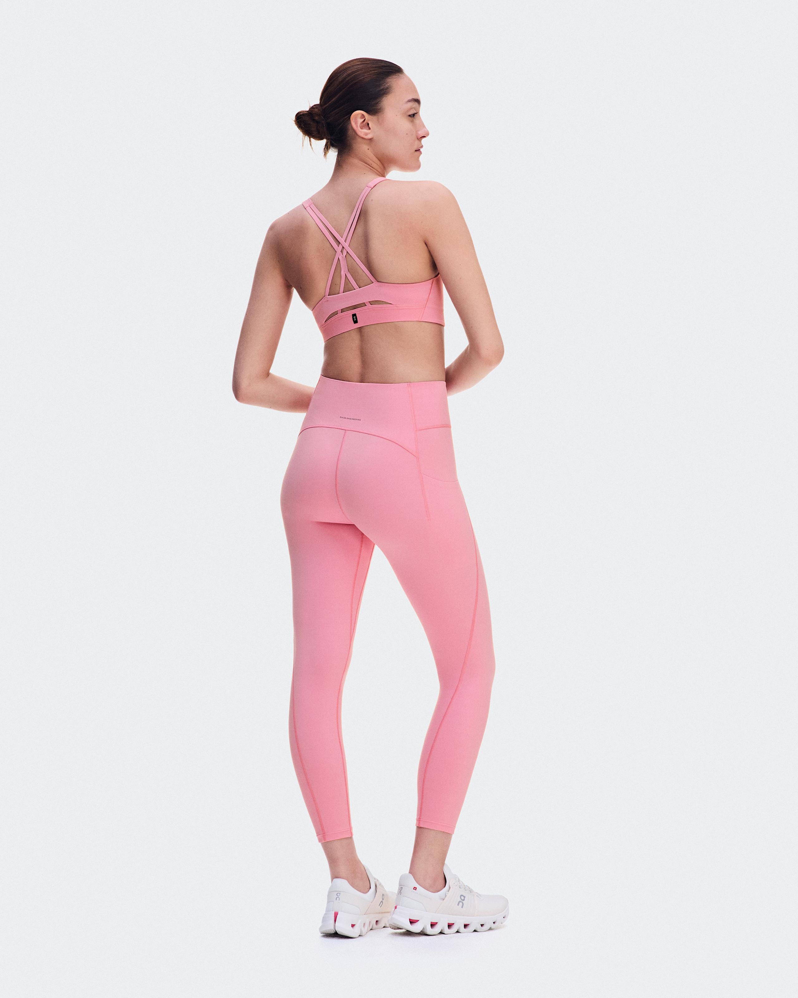 Тайтсы On Studio Leggings 7/8 женские, магнолиево-кремовые — фото 3