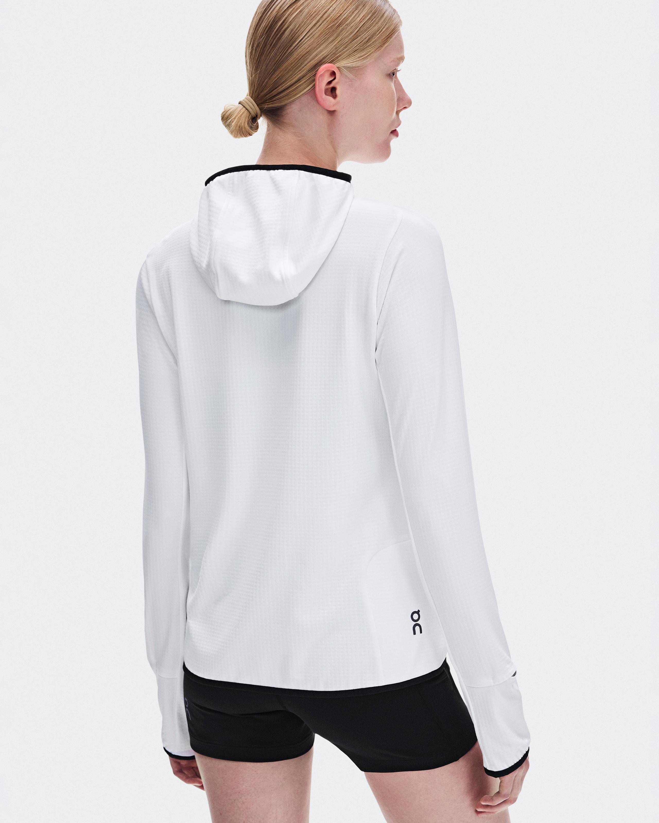 Женское беговое худи On Climate Zip Hoodie, White — фото 6