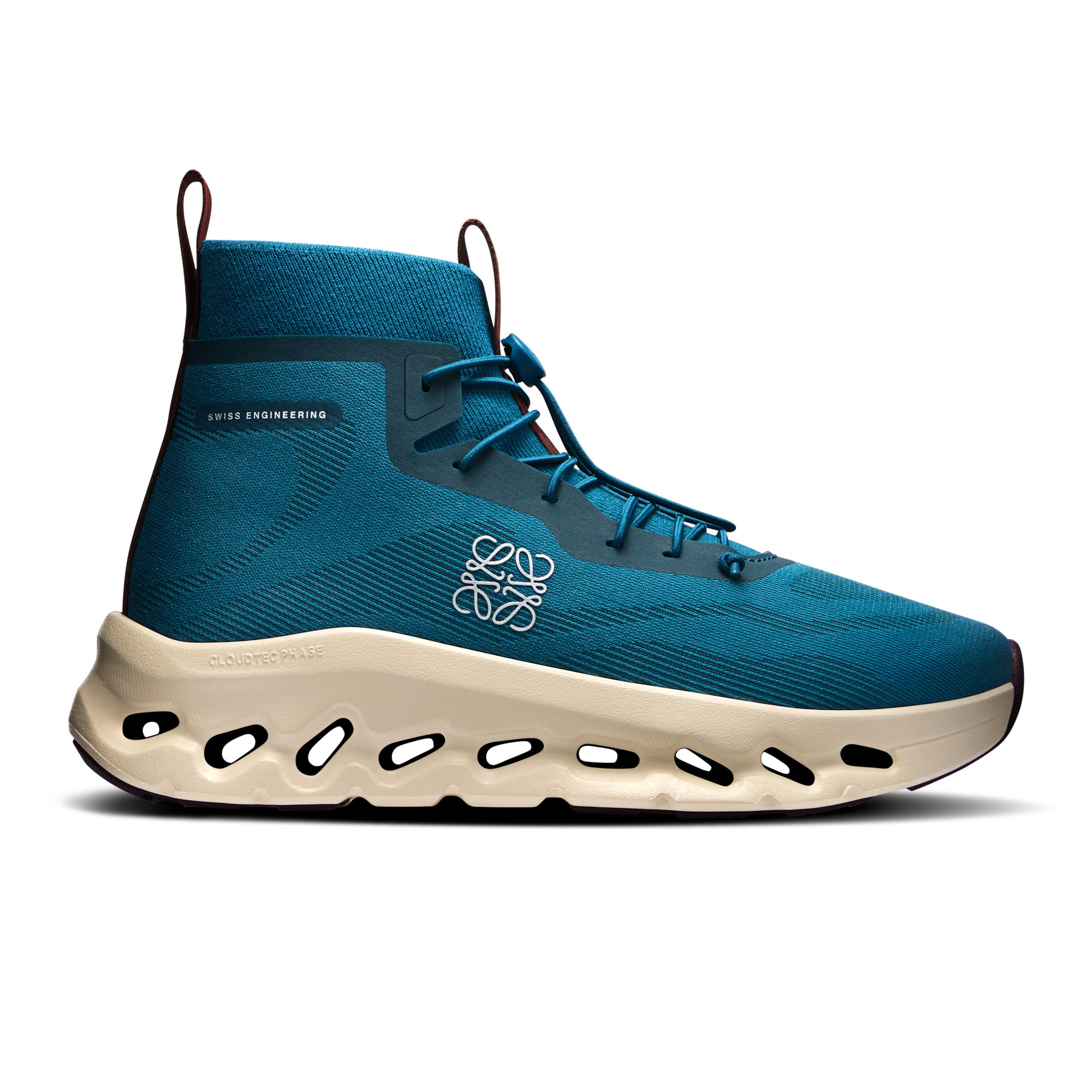 Cloudtilt Hi LOEWE Teal | Oatmeal | Burgundy