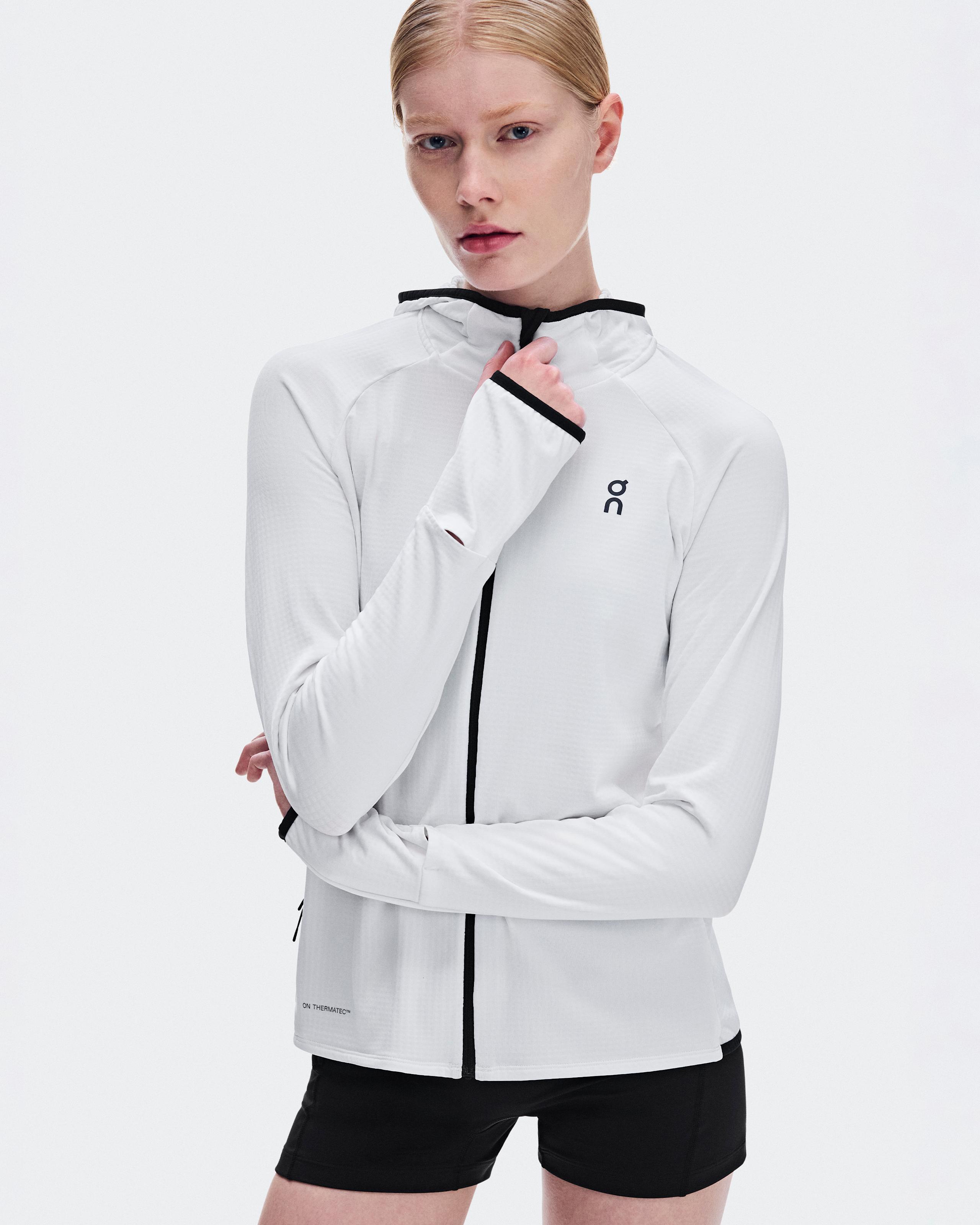 Женское беговое худи On Climate Zip Hoodie, White — фото 2