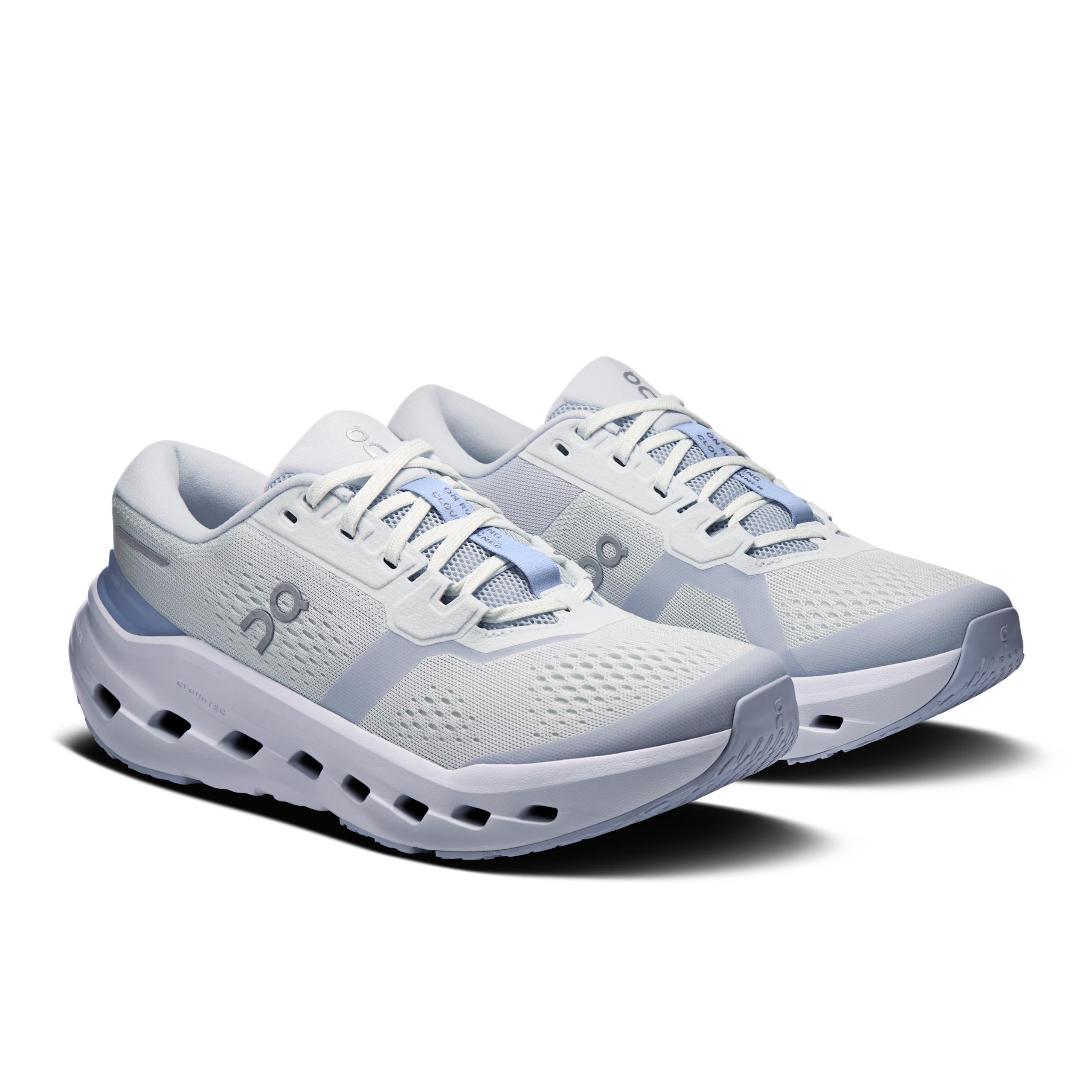 Кроссовки On Cloudrunner 3 женские, серо-сиреневые с болотно-зелёным — фото 6