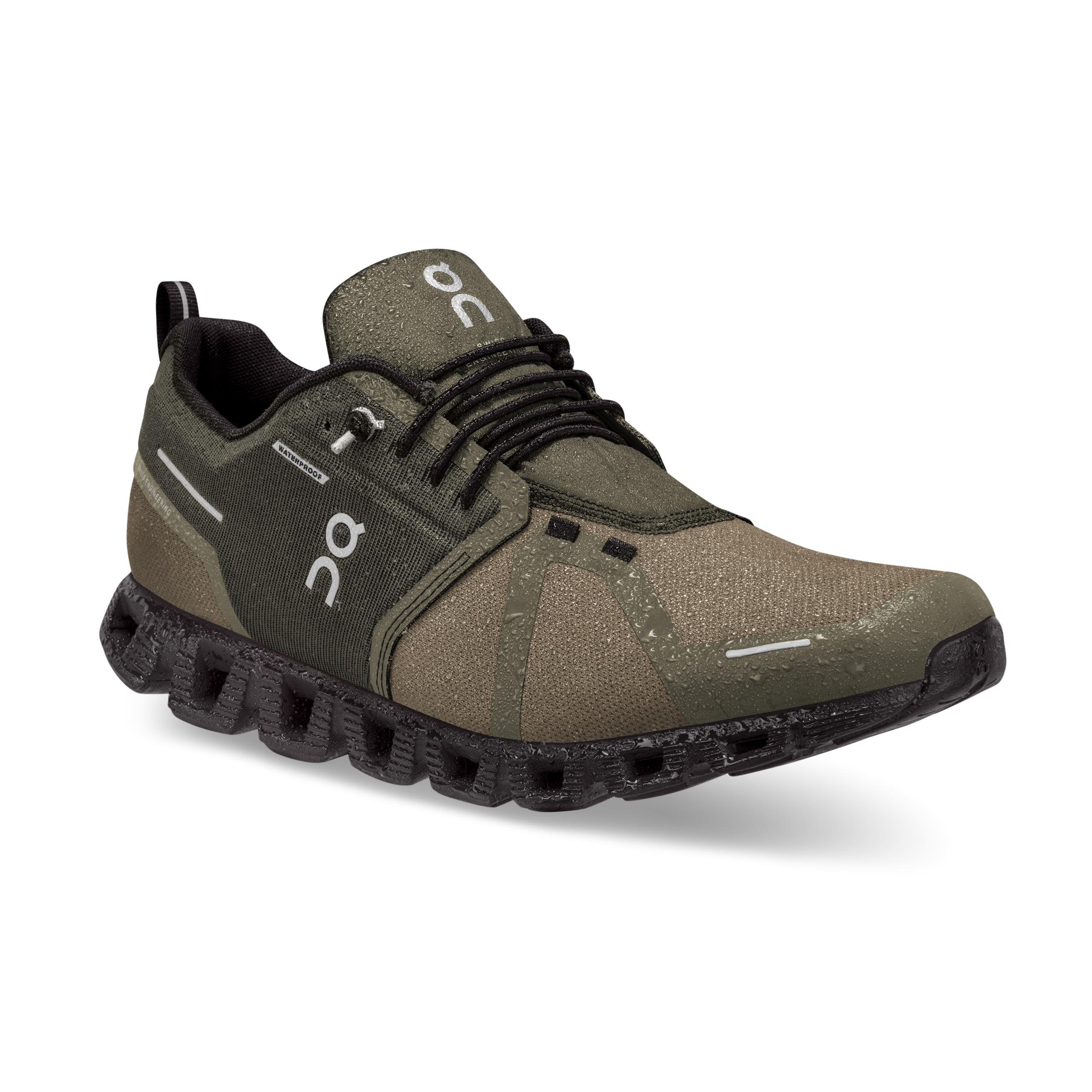 Кроссовки On Cloud 5 Waterproof мужские, оливковые с чёрным — фото 6