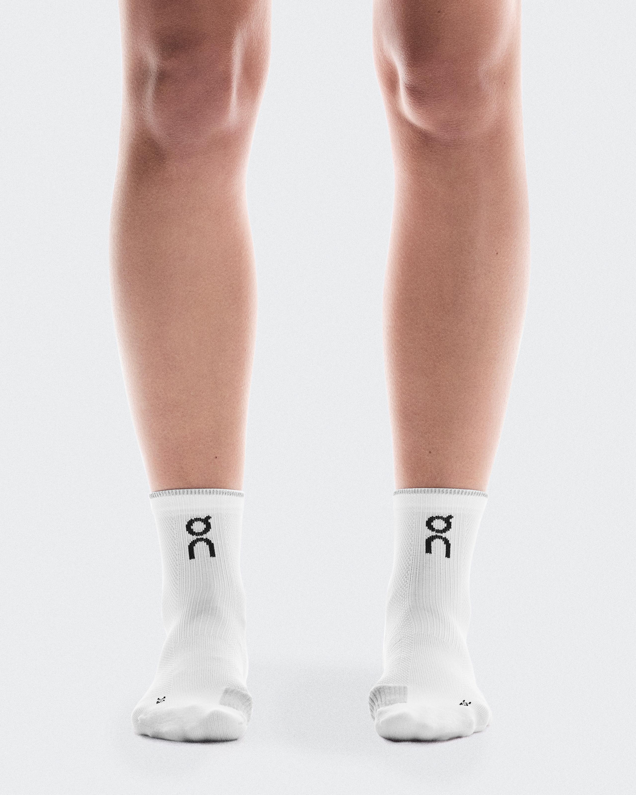 Performance Run Sock Mid White | Glacier