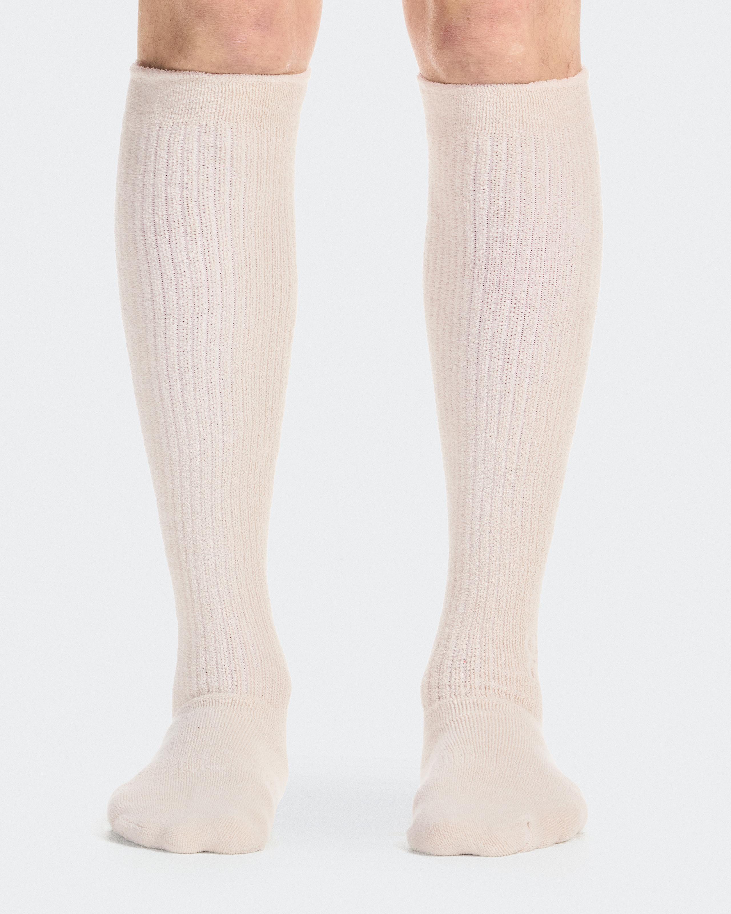 Terry Sock Knee High Pearl
