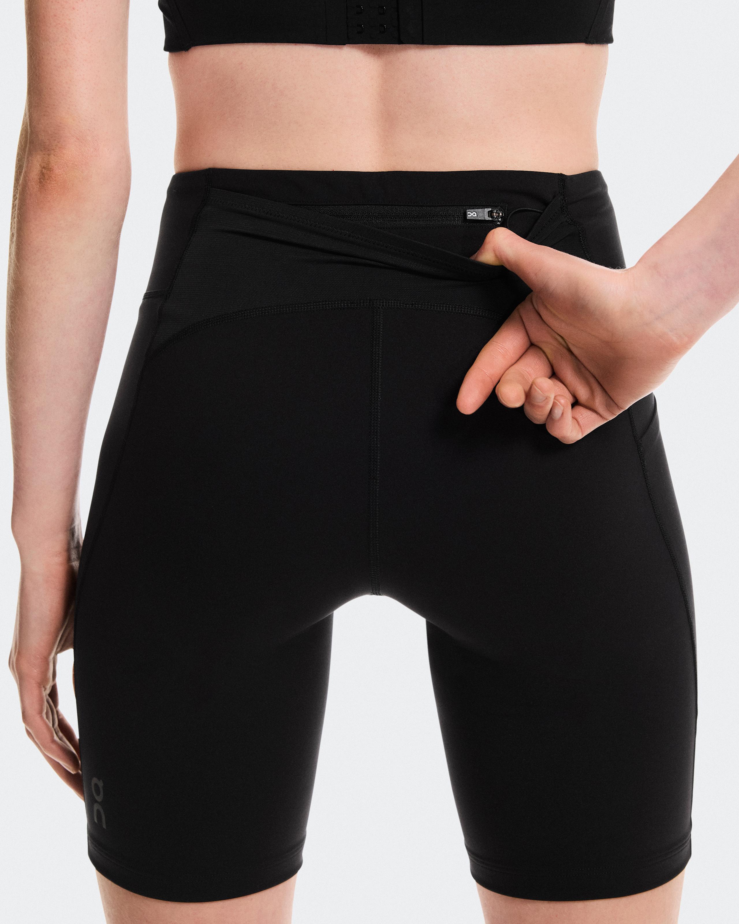 Тайтсы-шорты женские On 8" Performance Tights, цвет чёрный (Black) — фото 4