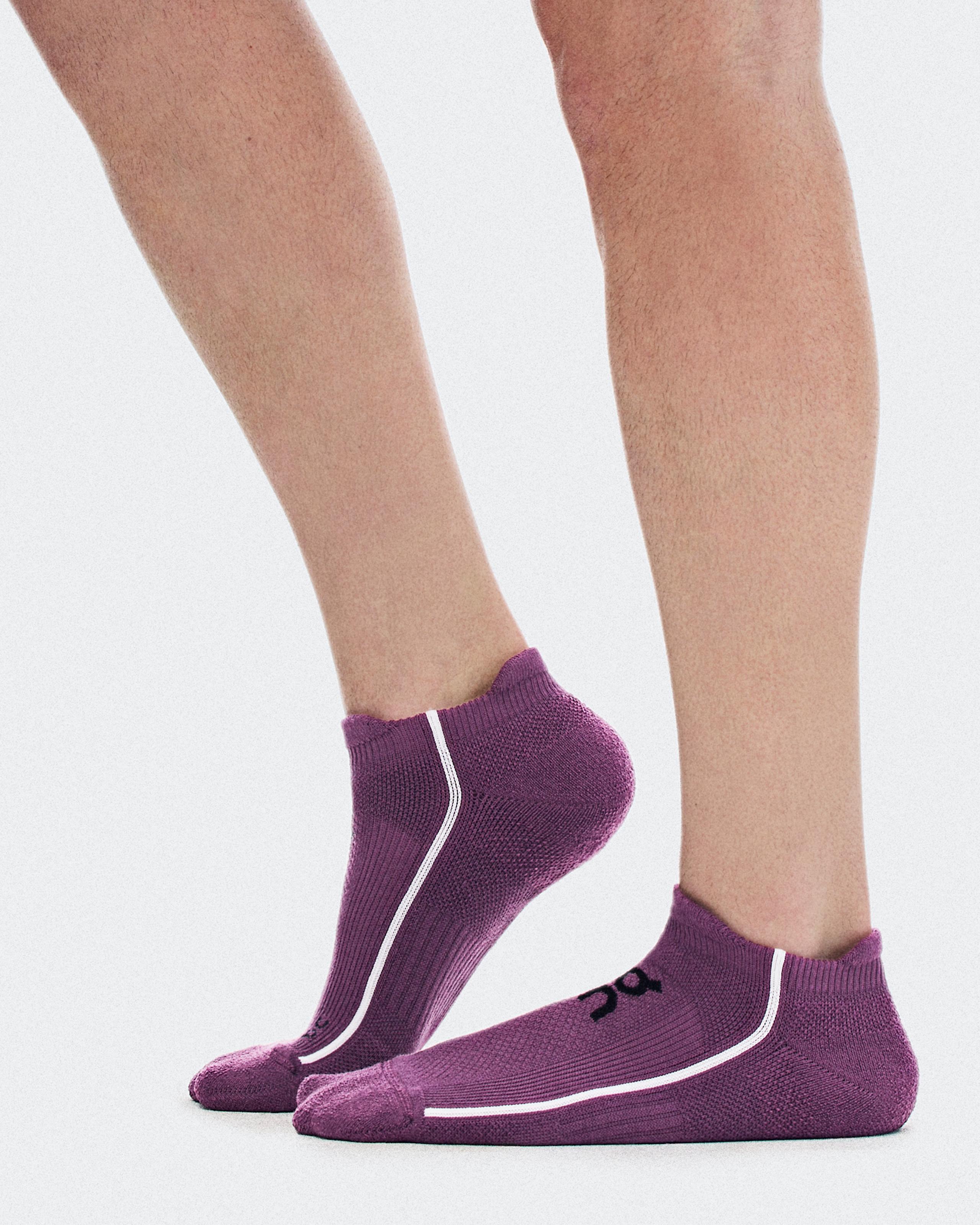 Теннисные носки On Court Sock Low, Cassis / White — фото 2
