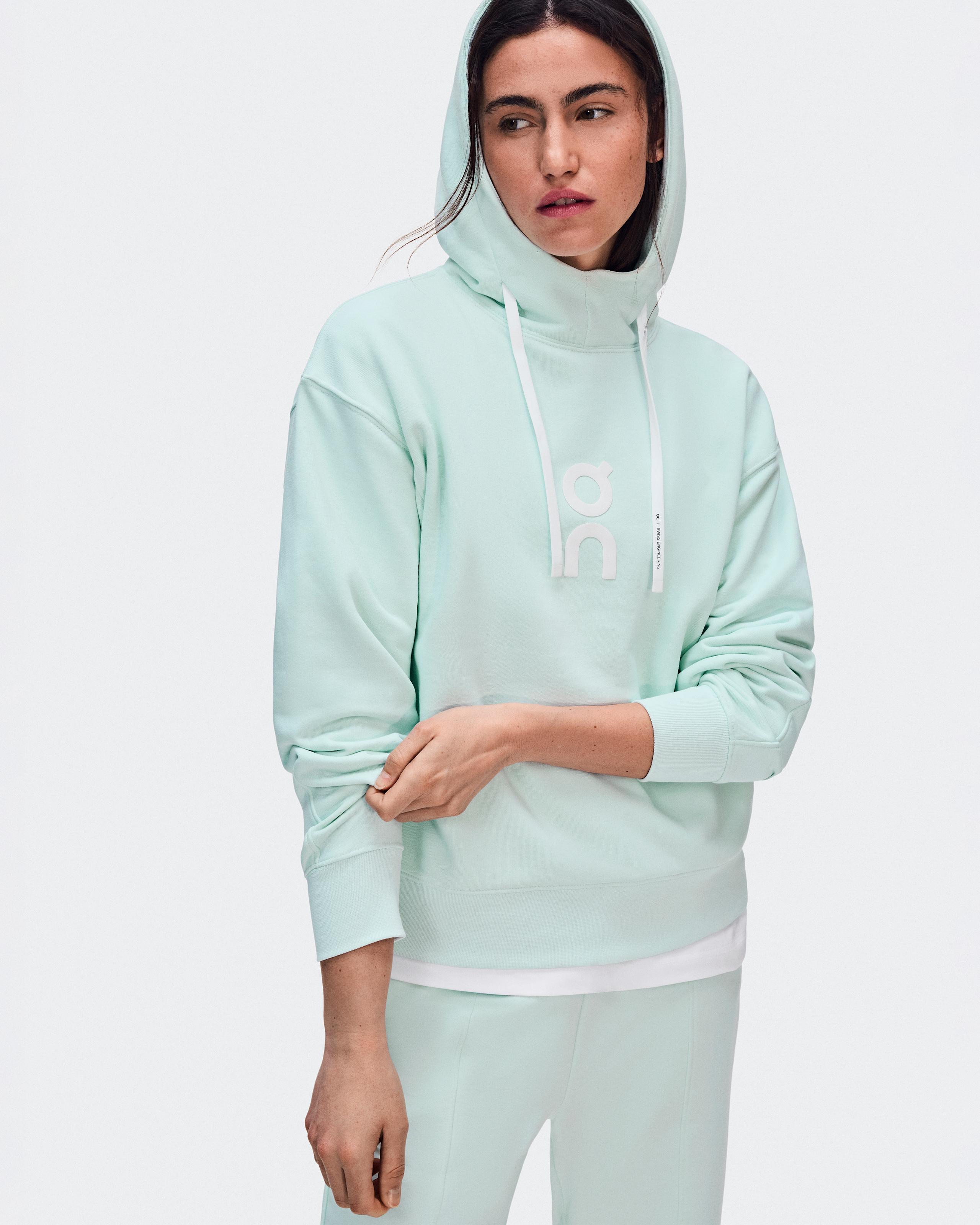 Женское худи On Club Hoodie, молочно-белый Flurry — фото 6